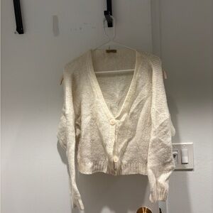 Nais Cream Button-Up Cardigan